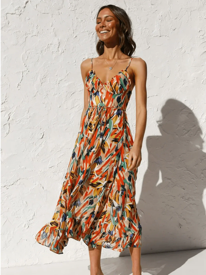 CHIARA | Colorful Midi Dress