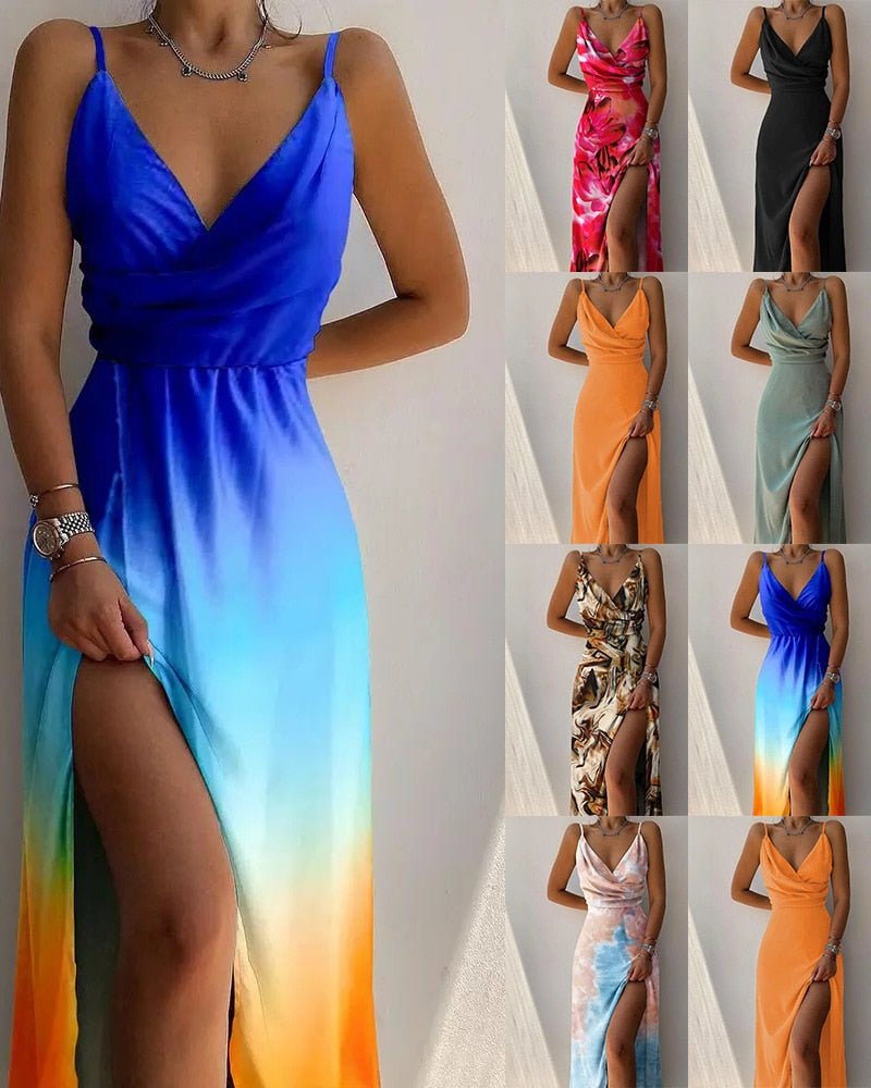 Elara - Maxi Dress with Tropical Pattern