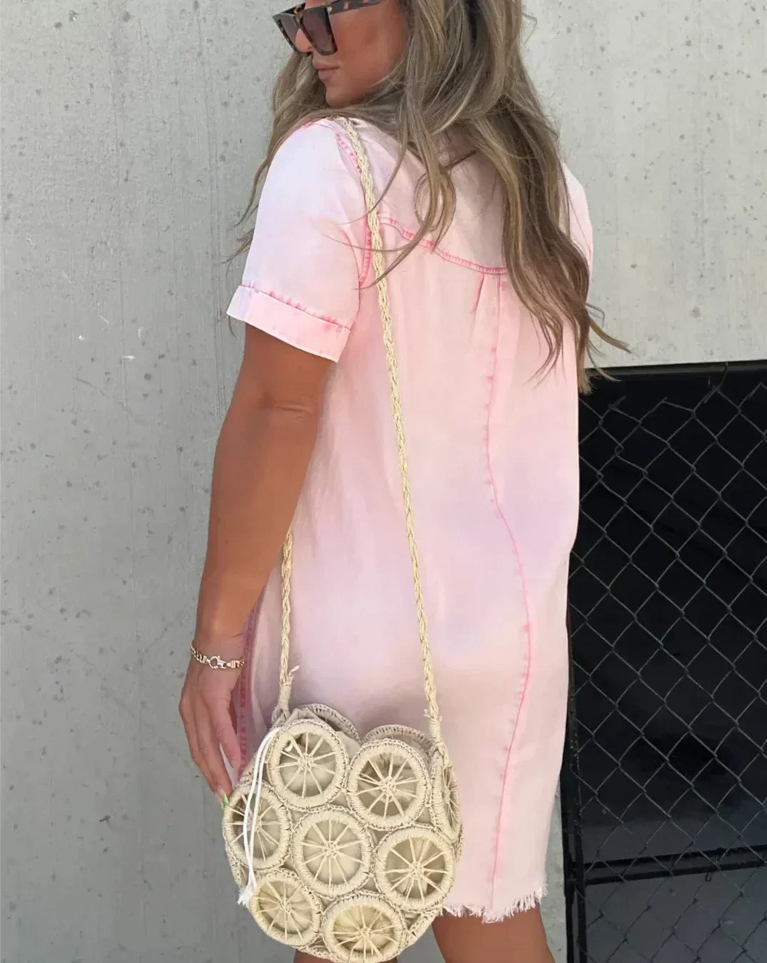Vera  - Elegant Jeans Shirt Dress