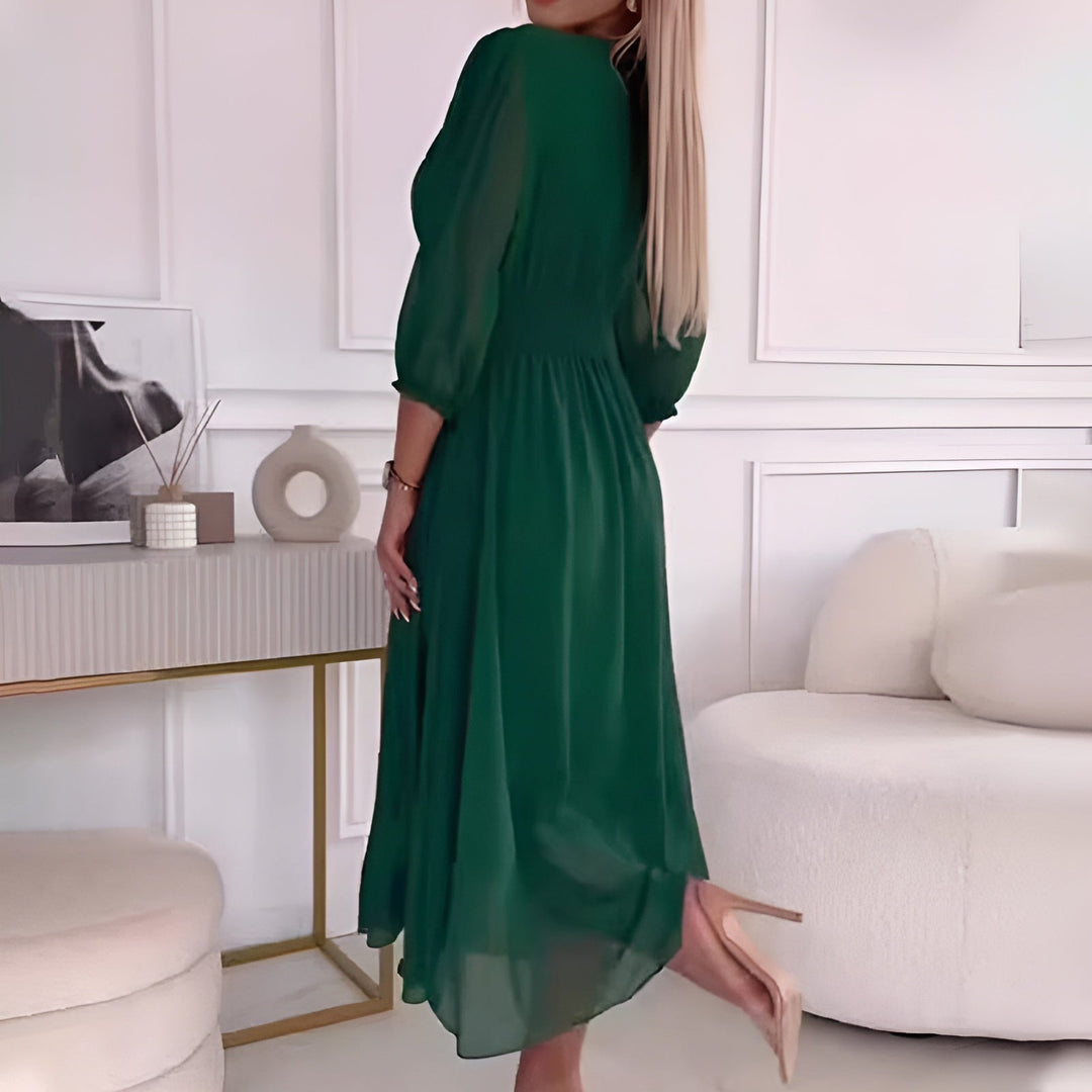 Chiara  - Elegant summer dress made of ultra-light silk chiffon