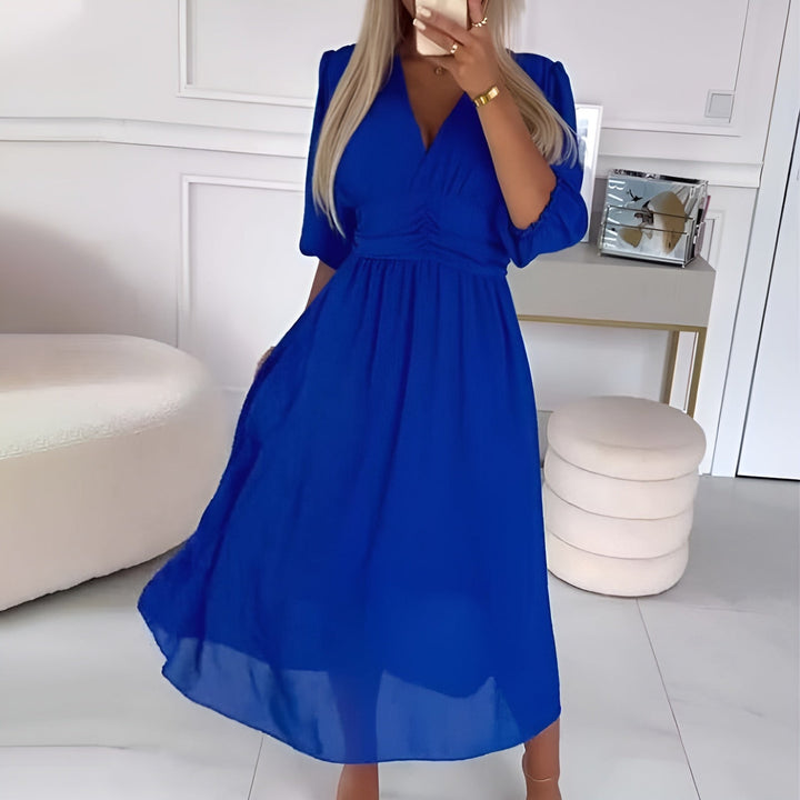 Chiara  - Elegant summer dress made of ultra-light silk chiffon