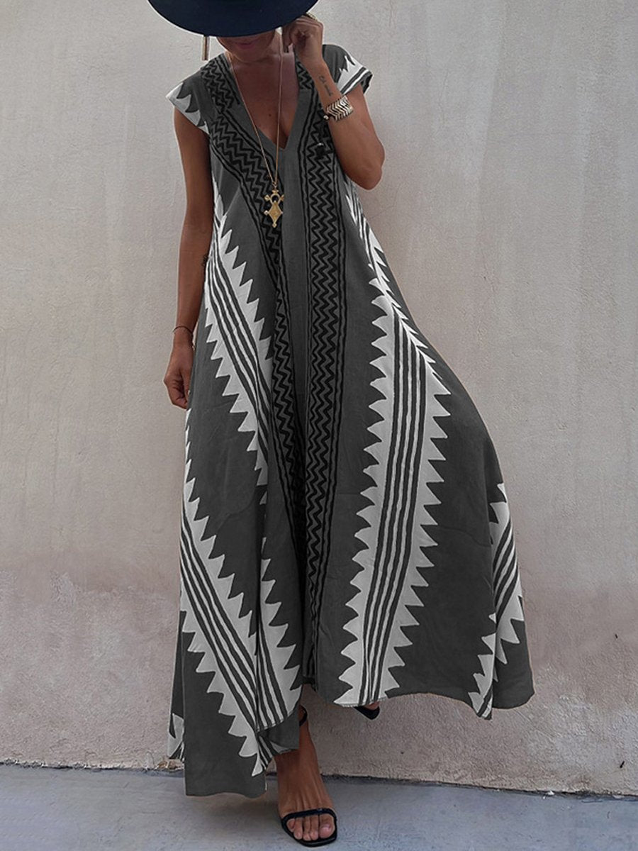 Boho   | Sleeveless V-Neck Dress