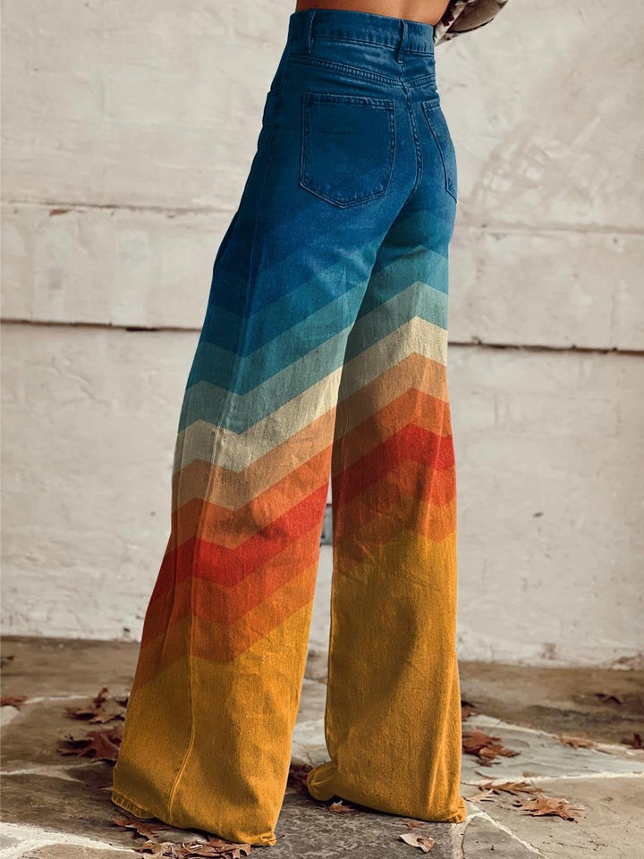 Arianna | Elegant pants with modern zigzag print