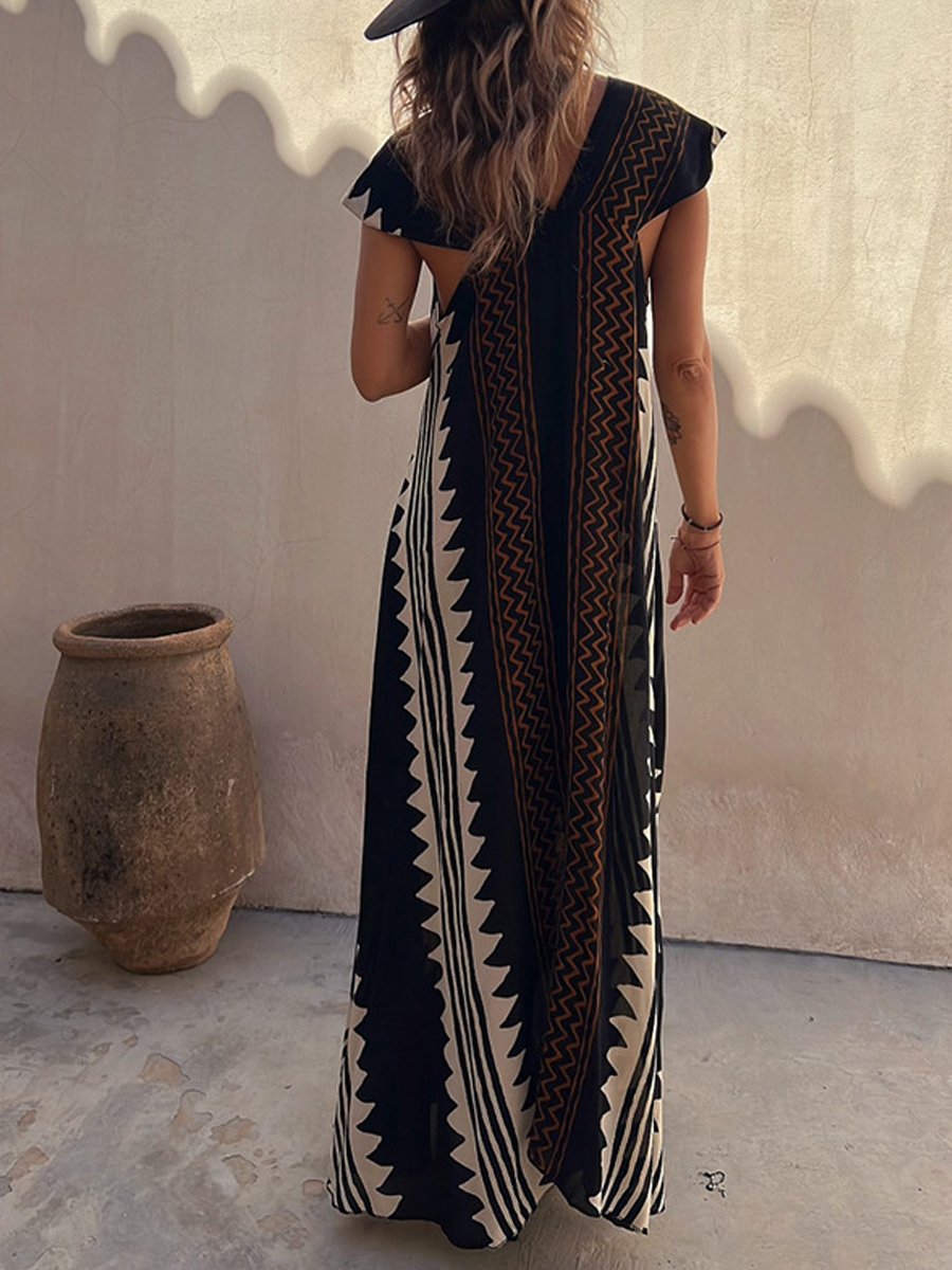Boho   | Sleeveless V-Neck Dress