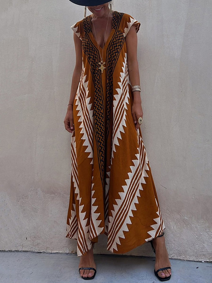 Boho   | Sleeveless V-Neck Dress