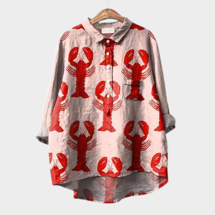 VIOLETTA | Oversized Floral Blouse with Absolute Comfort for Sunny Days