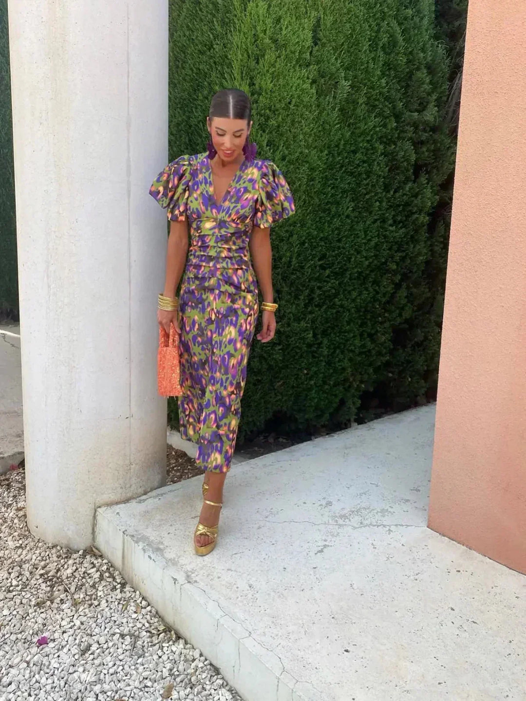 Arielle  | Elegant and Vibrant Midi Dress